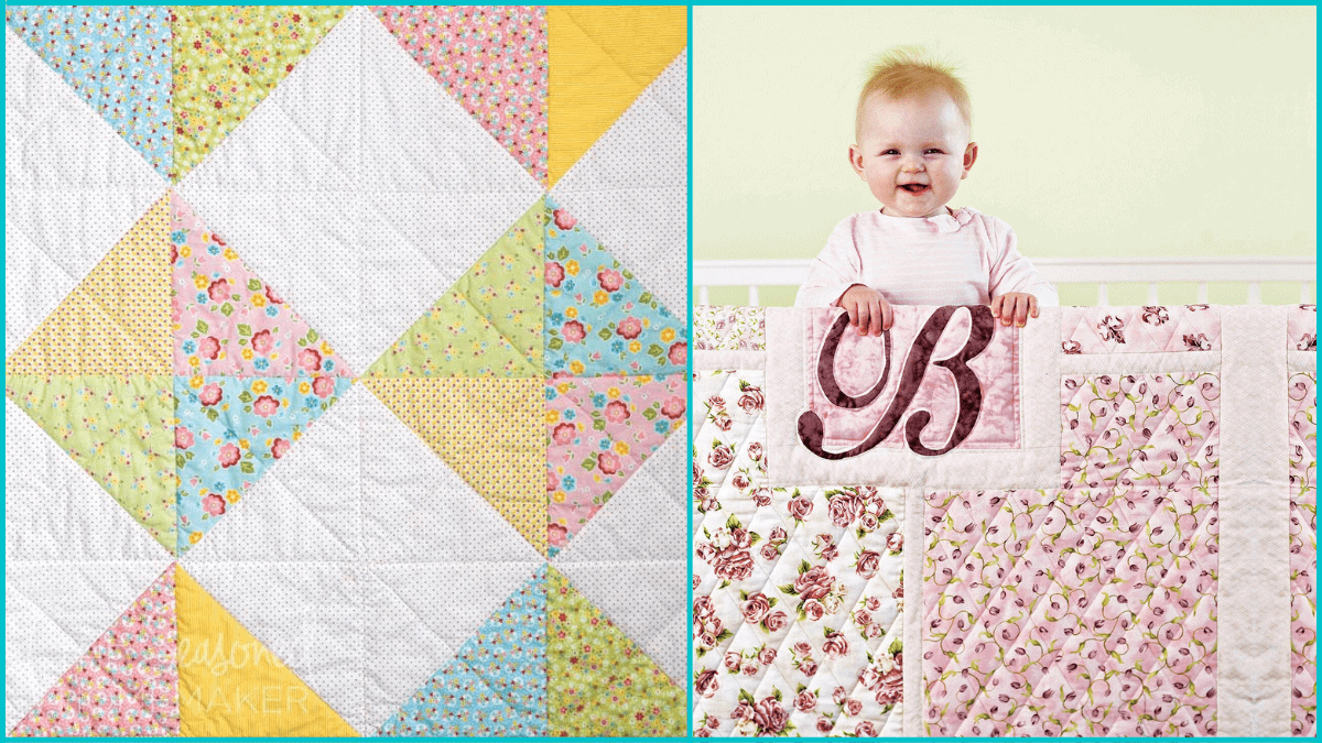 Crib Quilts Baby Shower Gifts PortraitFlip 