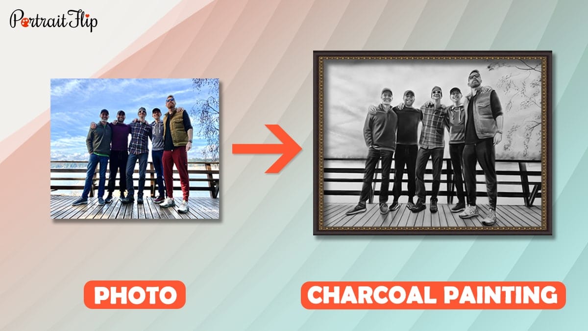 Charcoal Portraits From Photo PortraitFlip