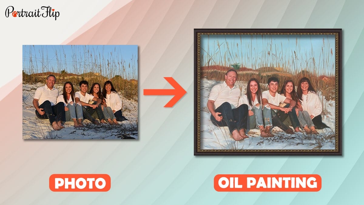 Family Portraits From Photos PortraitFlip