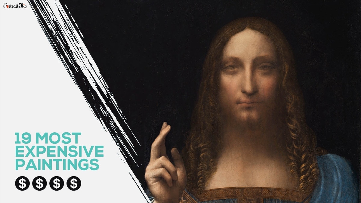 A image of salvator mundi,with the title of the blog - 19 most expensive paintings.