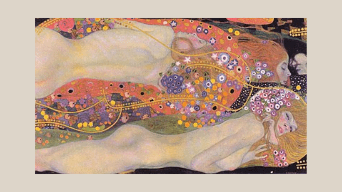 The painting Wasserschlangen II by Gustav Klimt - his most expensive paintings 