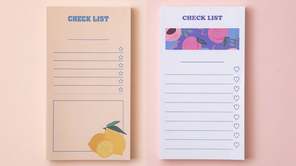 Two Check list books 