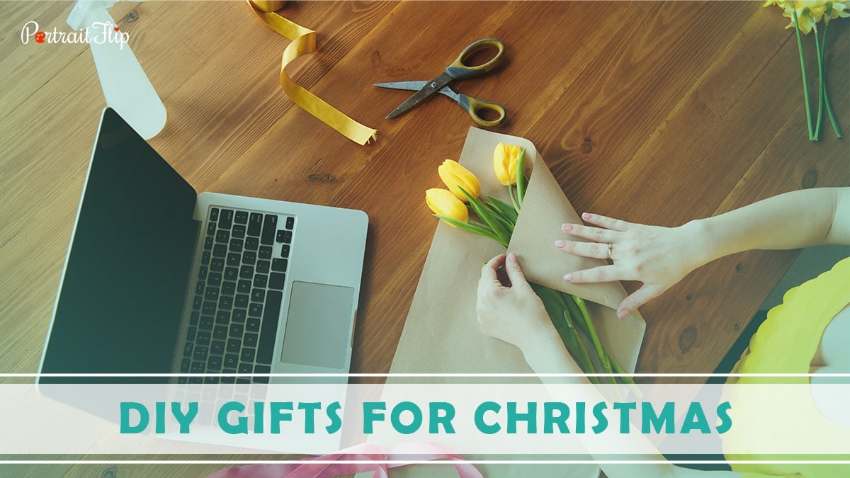 DIY Gifts For Christmas: A girl making a DIY Christmas gifts for her friends and loved ones.