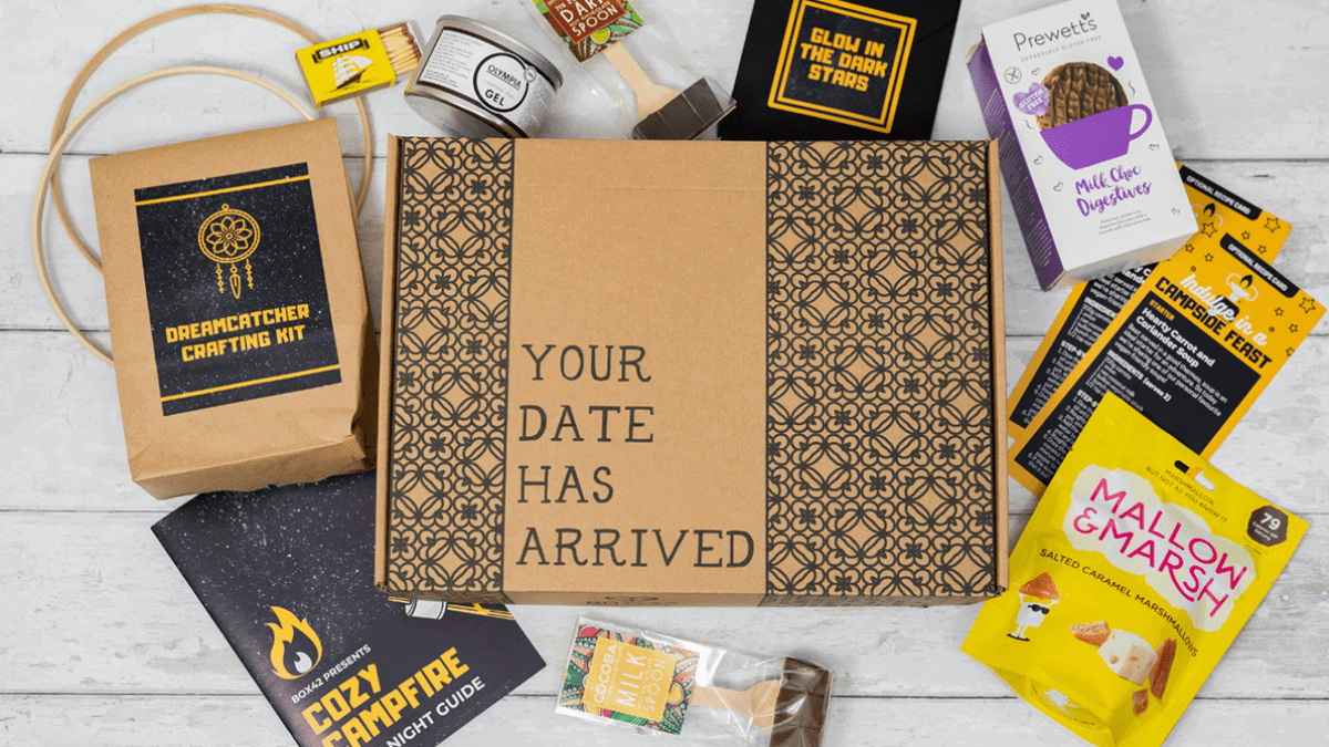 A Date NIght Subscription Box with goodie and games to be enjoyed with your significant other. 