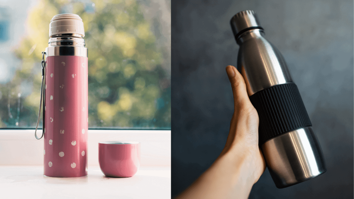 insulated stainless steel water bottle. 