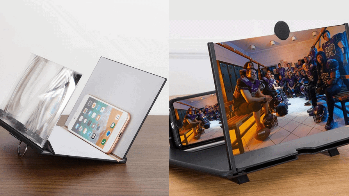 A cell phone screen magnifier for your grandpa to comfortably enjoy his movies and browsing.
This cheap christmas gift for grandpa is a good option if he hates small screens.