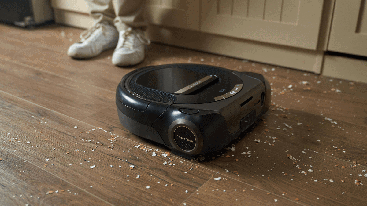 A vacuum robot that cleans all the mess felt behind your grandpa.
It is a perfect Christmas gift for grandpa.