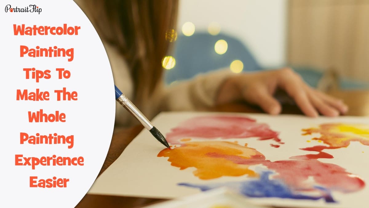 Watercolor Painting Tips: a girl painting a beautiful watercolor painting. 