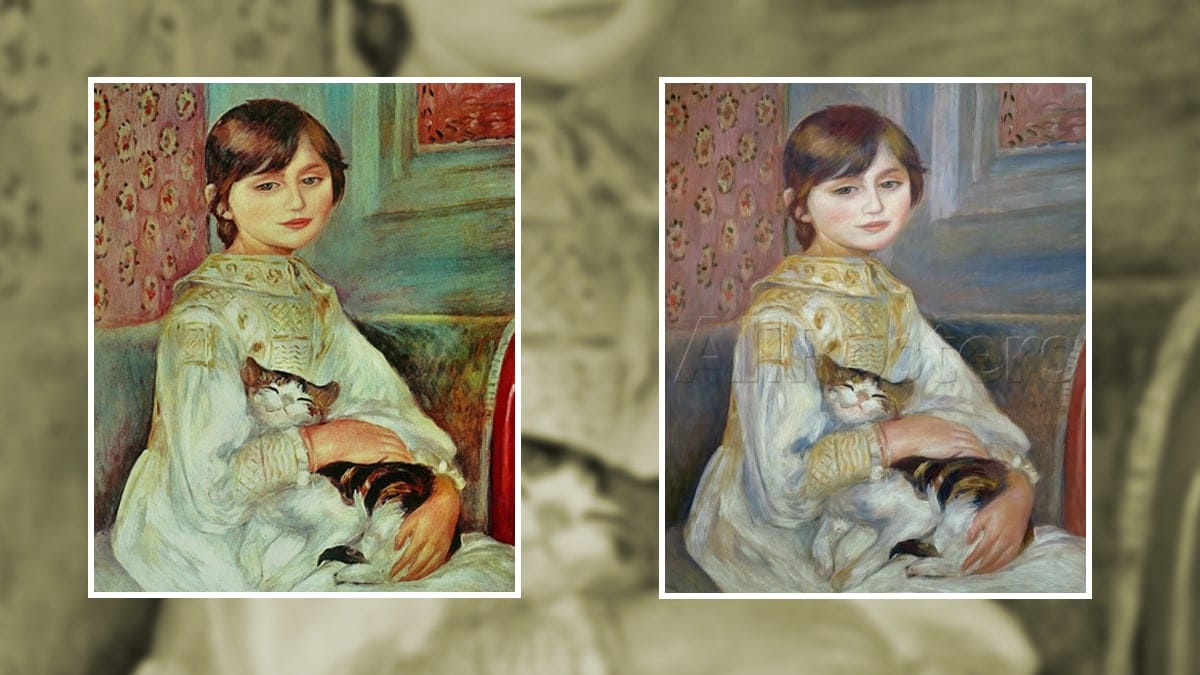 Julie Manet by Pierre-Auguste Renoir Famous cat paintings.