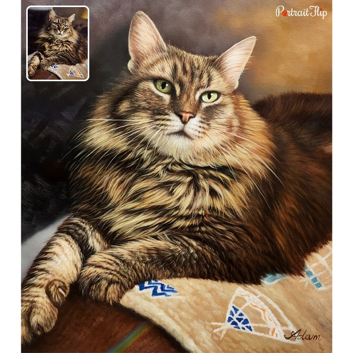 grumpy cat oil painting