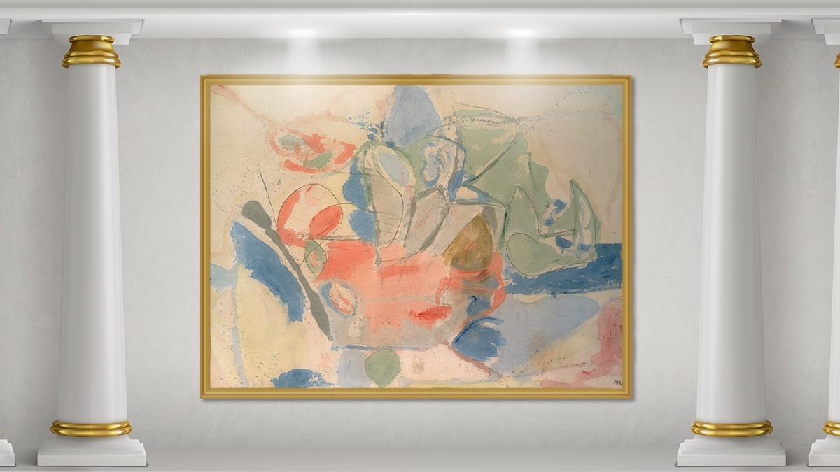 Mountains And Sea, the famous abstract painting by Helen Frankenthaler