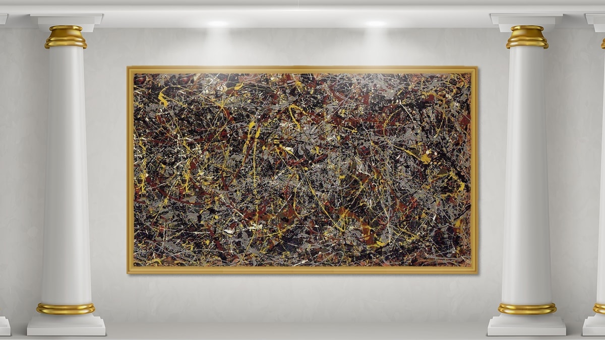 No. 5, 1948, one of the famous abstract paintings by Jackson Pollock