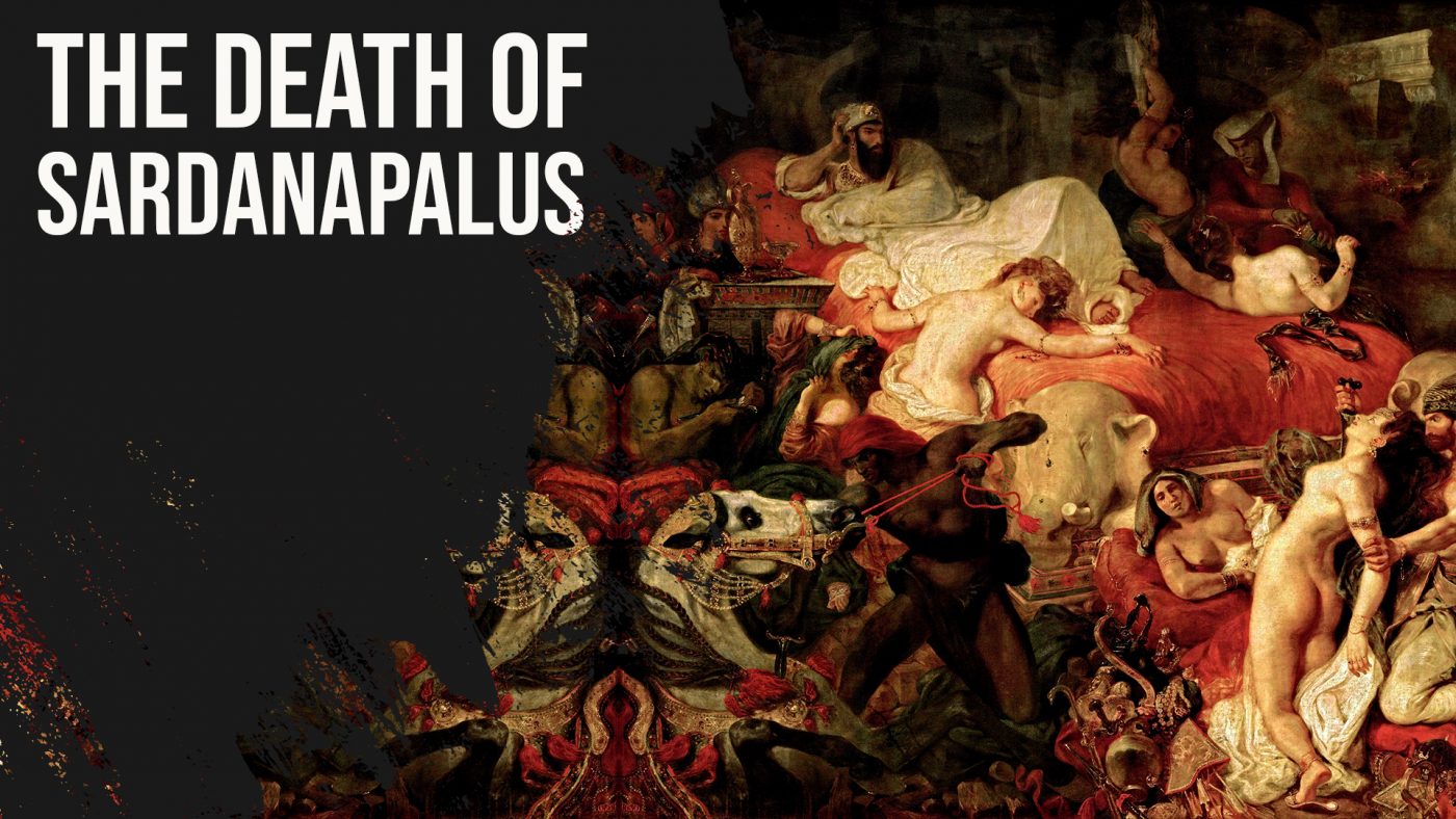 The Death of Sardanapalus by a famous Romanticism painter, Eugene Delacroix