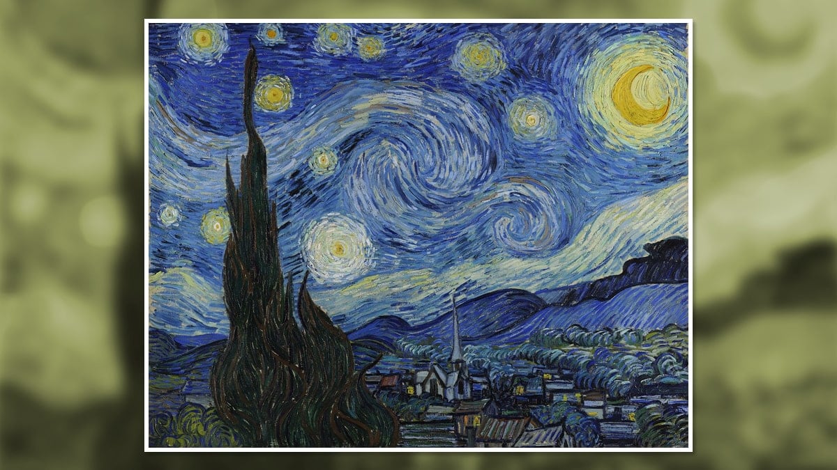 The Starry Night a famous landscape painting 