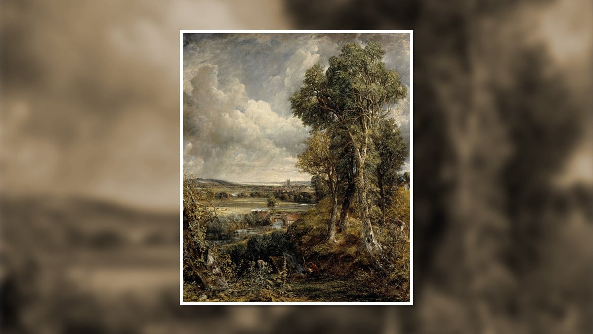John Constable's famous landscape painting 'The Vale of Dedham'. 