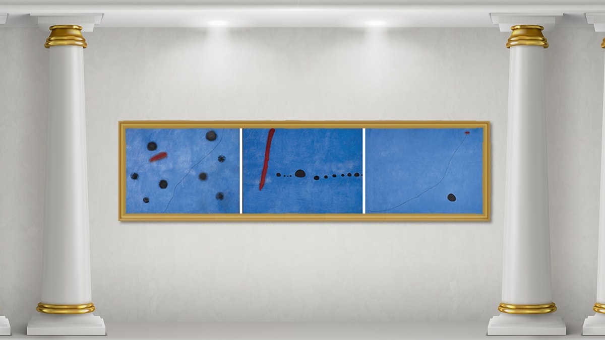 Triptych Bleu I, II, III By Joan Miro
