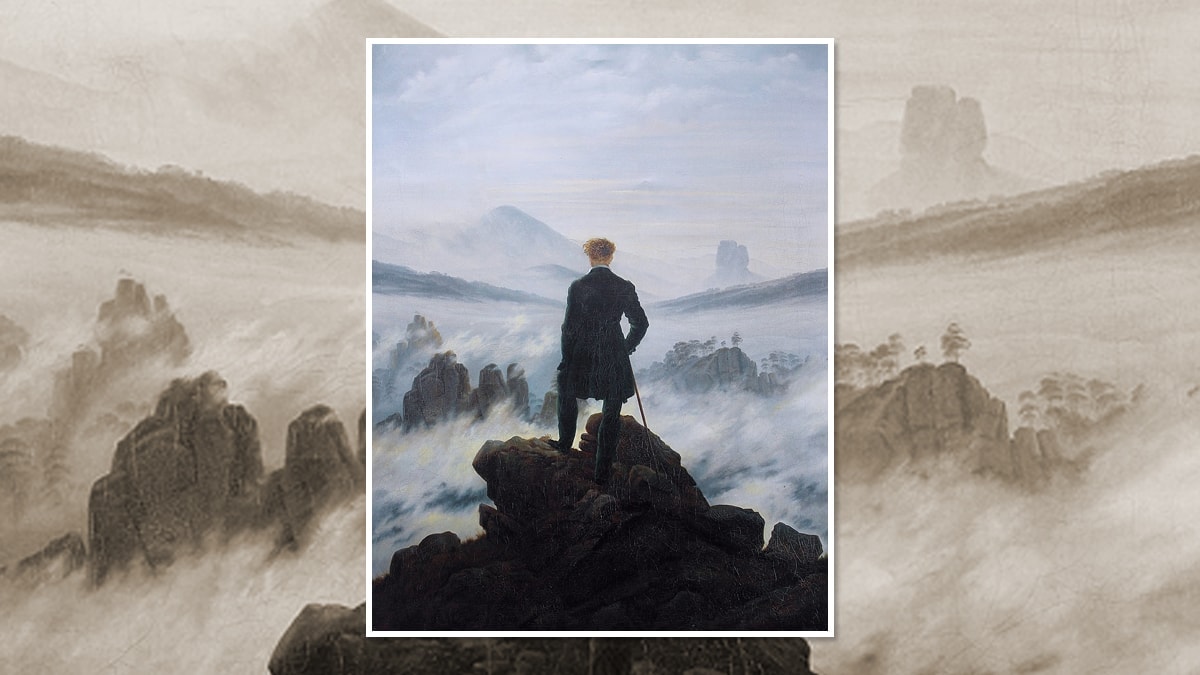 Wanderer Above the Sea of Fog is one of the famous landscape painting