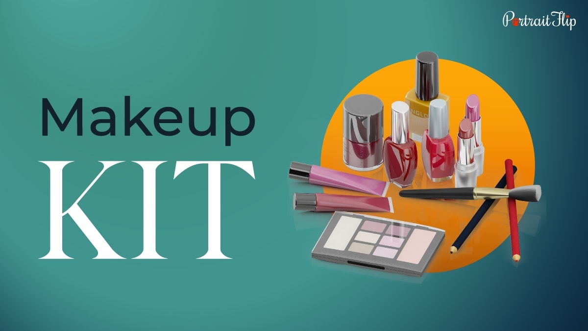 Make up brushes, nail polish, color palette and other make up products. 