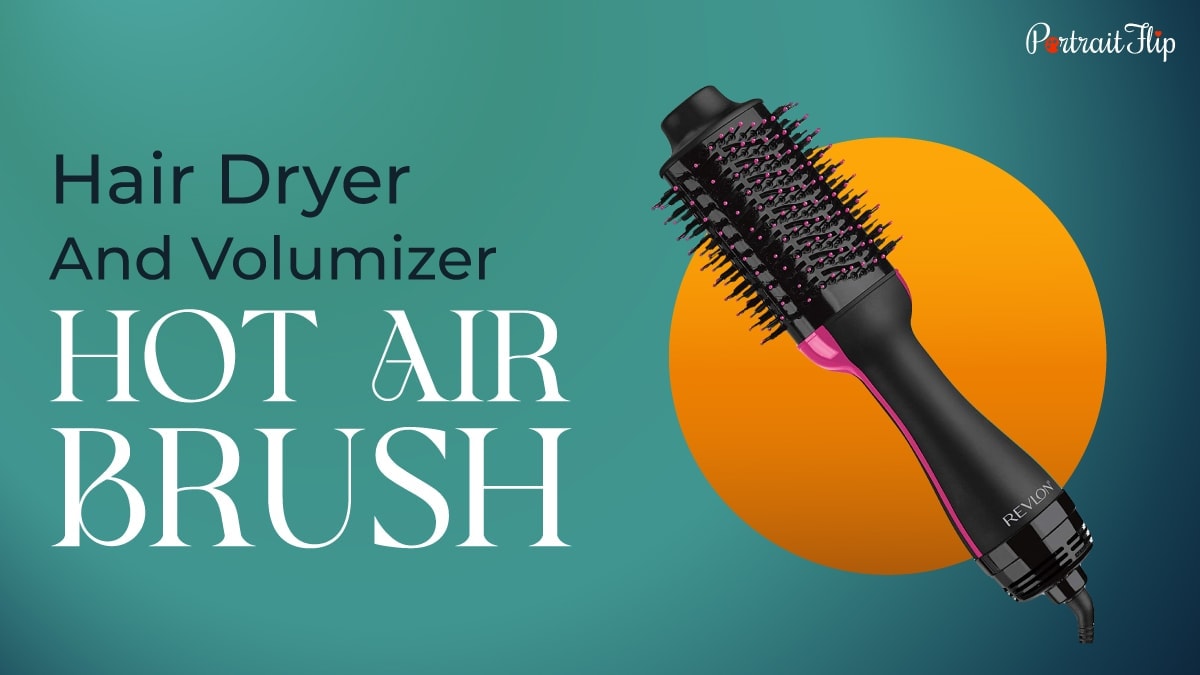 A Two In One Hair Dryer And Volumizer Hot Air Brush 