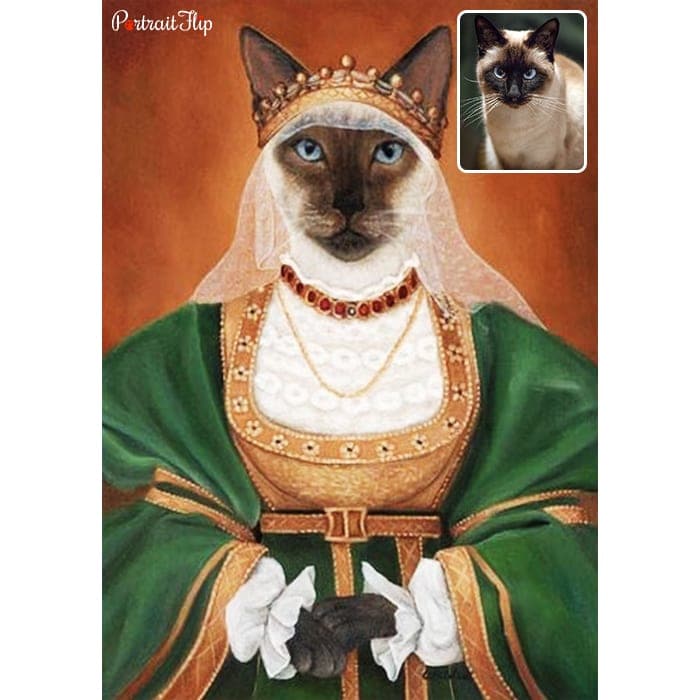 Royal cat portrait