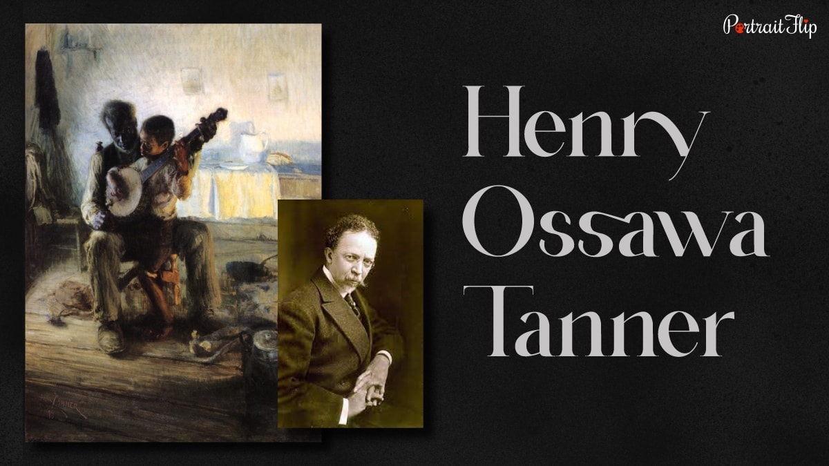 a painting called "The Banjo Lessons" made by one of the famous black artists, Henry Ossawa Tanner. 