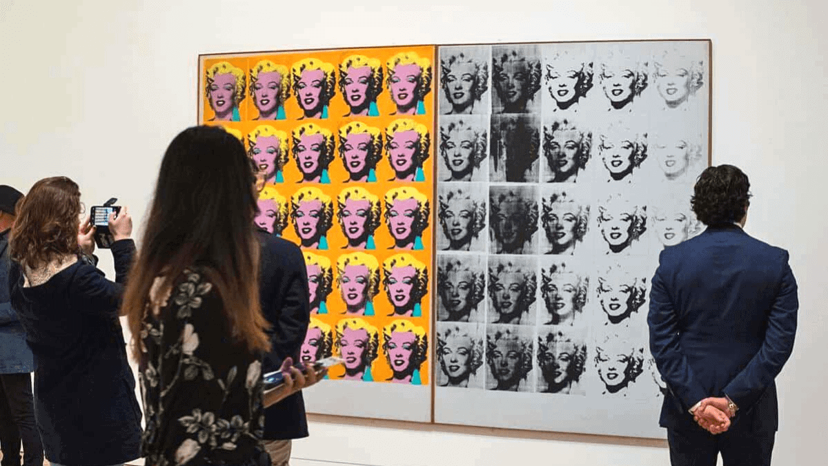 one of the famous pop art paintings called "Marilyn Diptych" by a famous pop artist known as Andy Warhol.