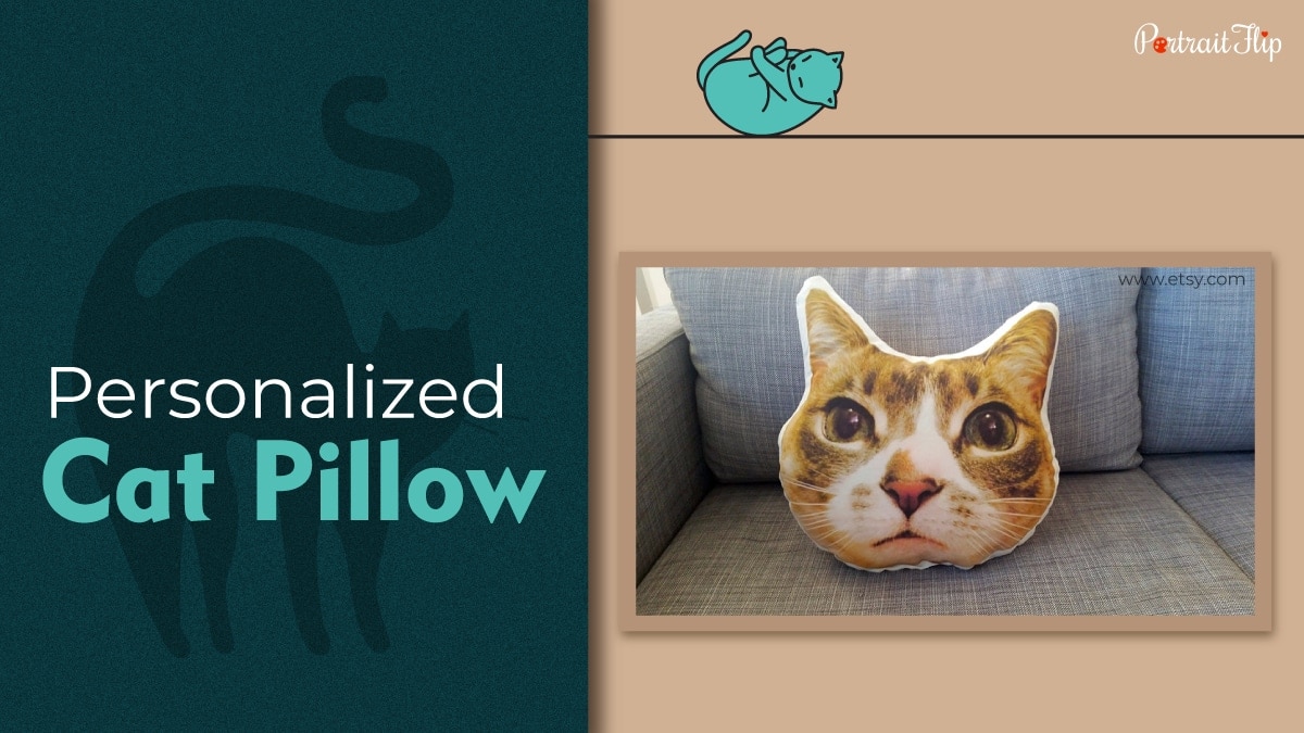 Cat pillow for personalized  cat lovers