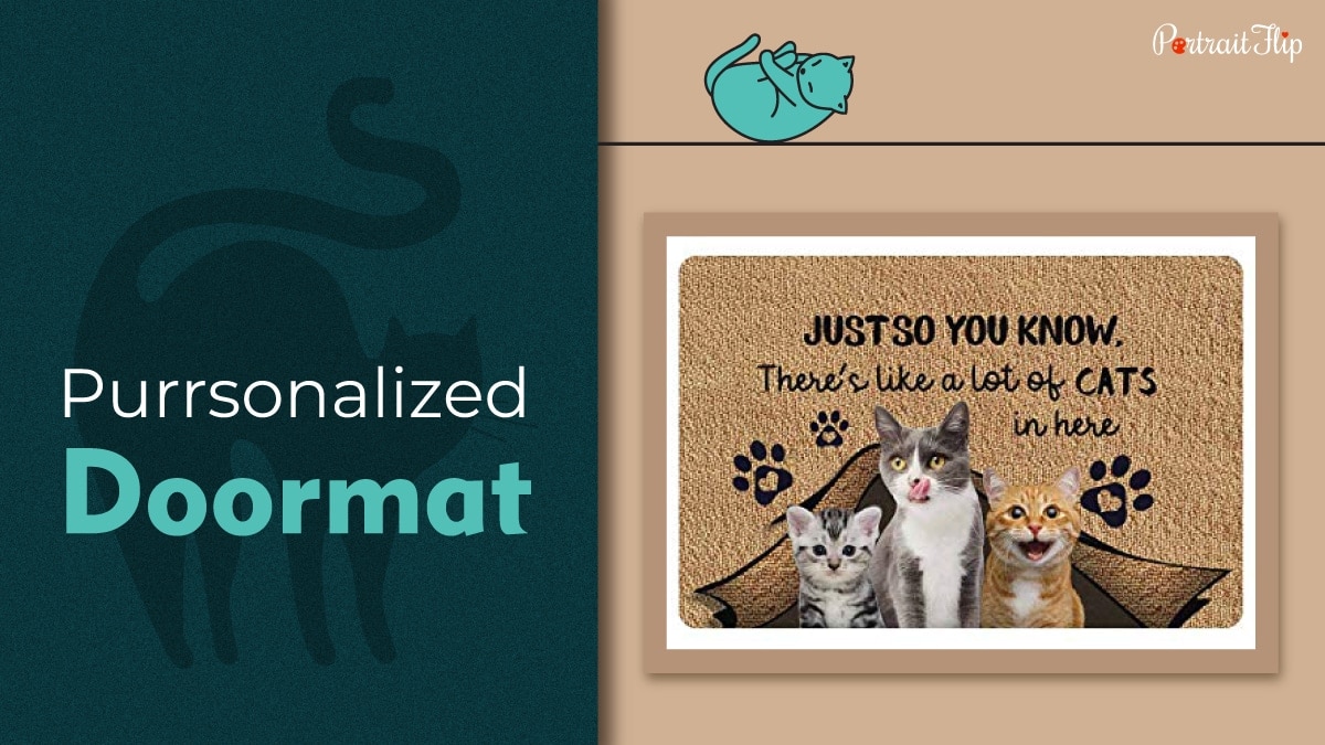 Purrsonalized Doormat as personalised gifts for cat lovers