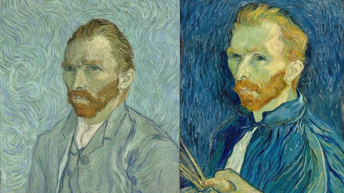 Self-portraits by the genius but misunderstood artist; Vincent Van Gogh.  