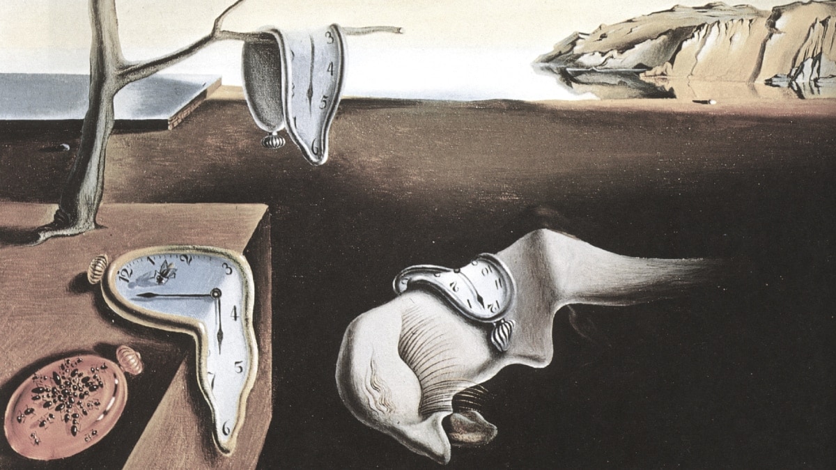 the painting "the persistence of time by salvador dali" is faded a little bit. 