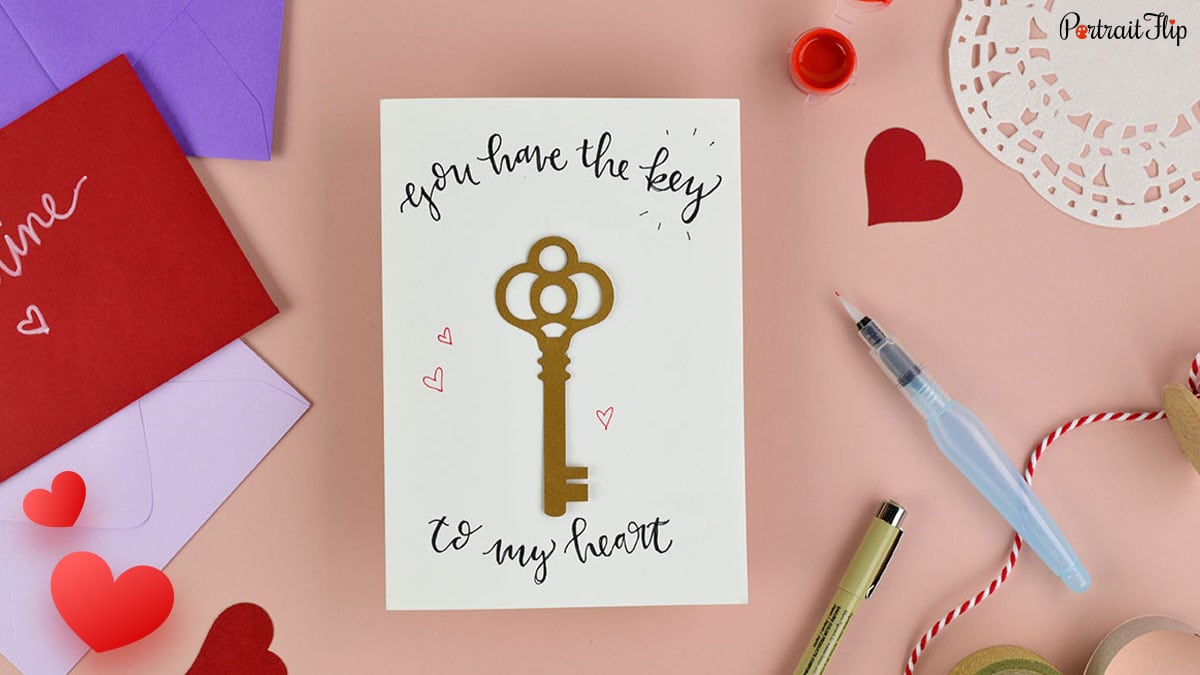 A beautiful DIY valentine's day gift card. 