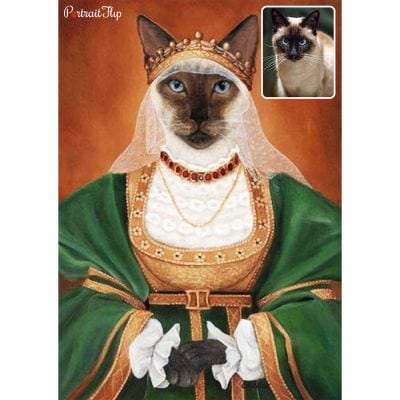 cat royal portrait