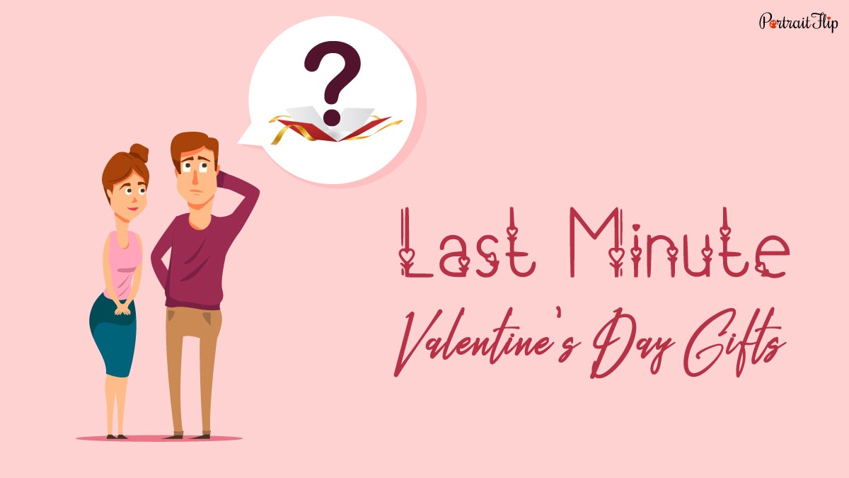 A vector showing Last minute valentine's day gifts