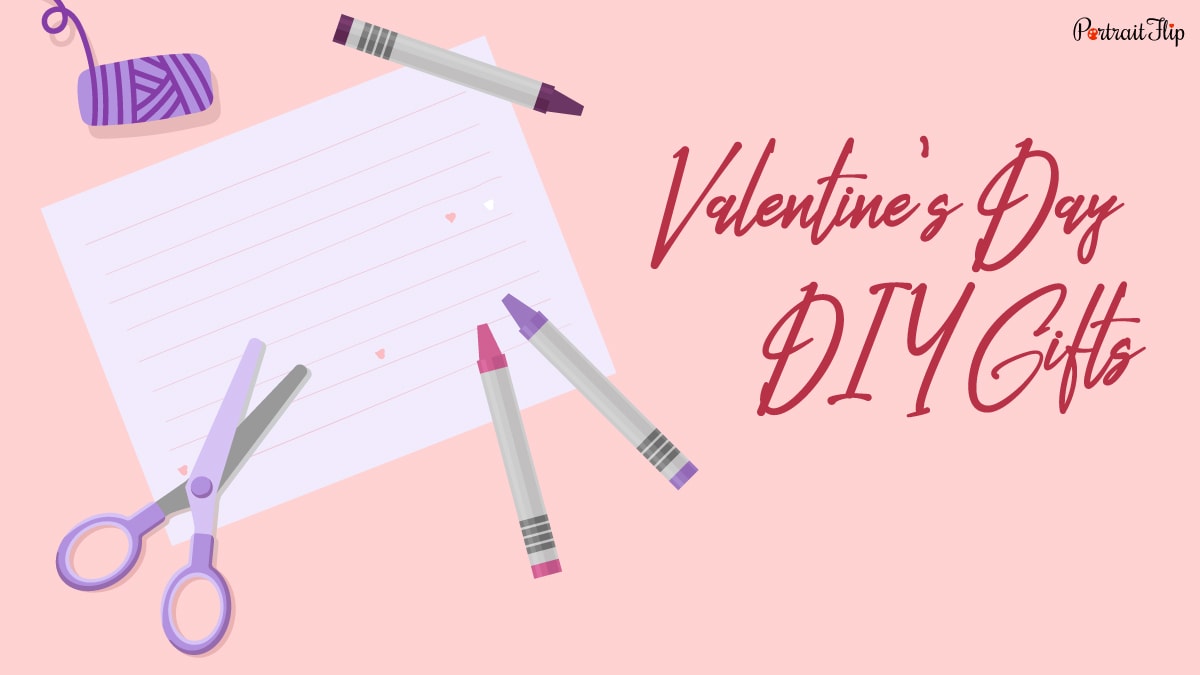 A vector showing valentine's day DIY gift