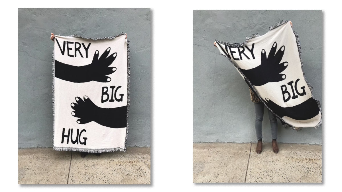 a bug hug blanket shown as one of the gifts for long distance relationships.