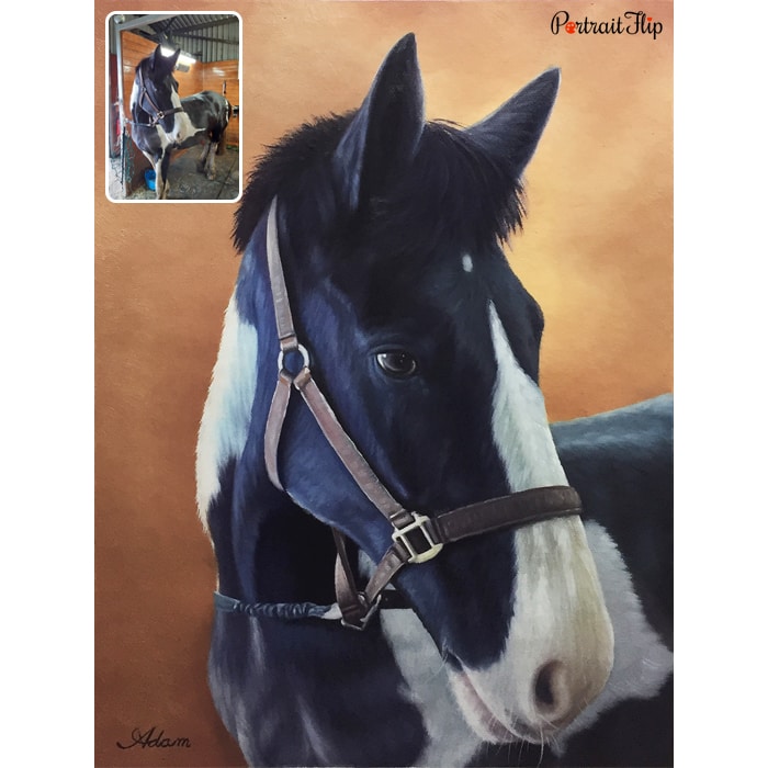 horse oil portrait
