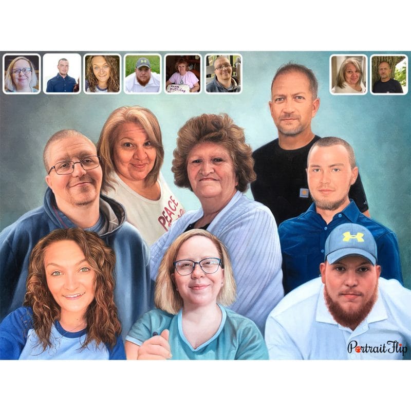full family compilation portrait