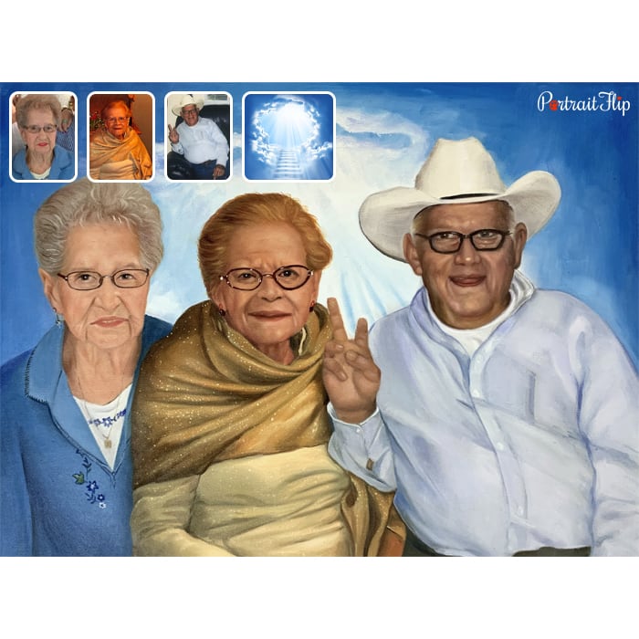 old family members compilation portrait