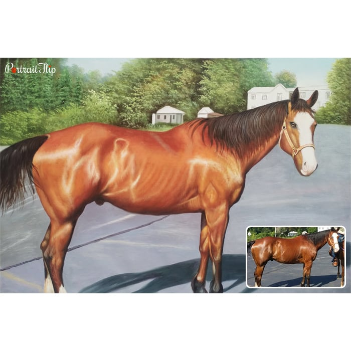 horse oil painting