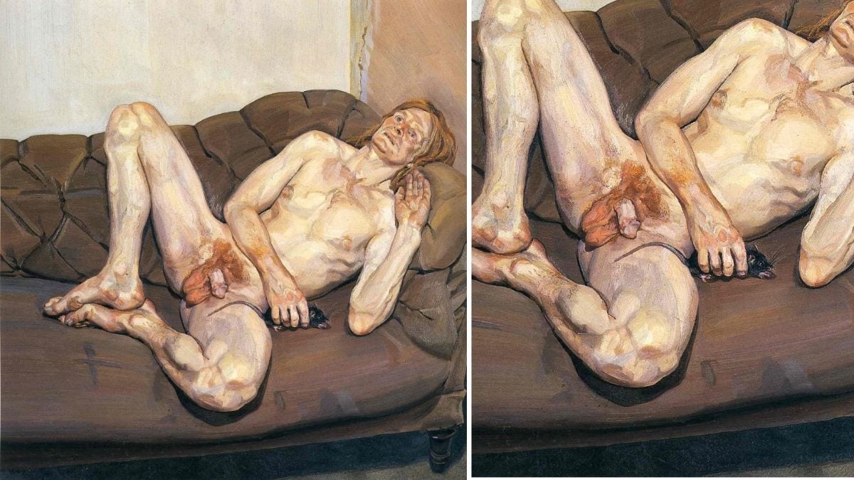 Naked Man with Rat by Lucian Freud