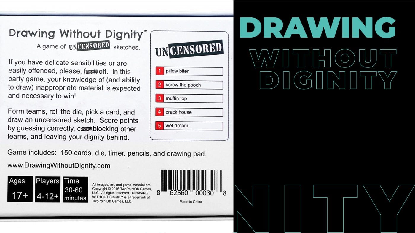 Drawing with dignity adult playing card set. 