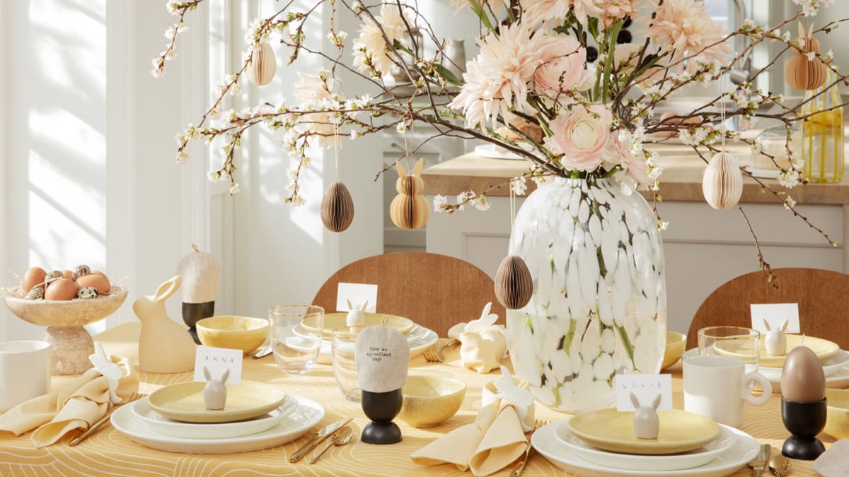 A decorated dining table 