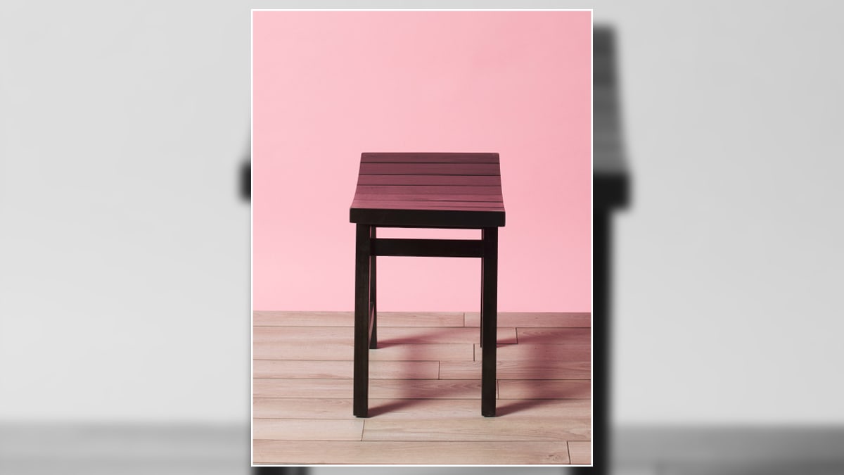 a brown stool 