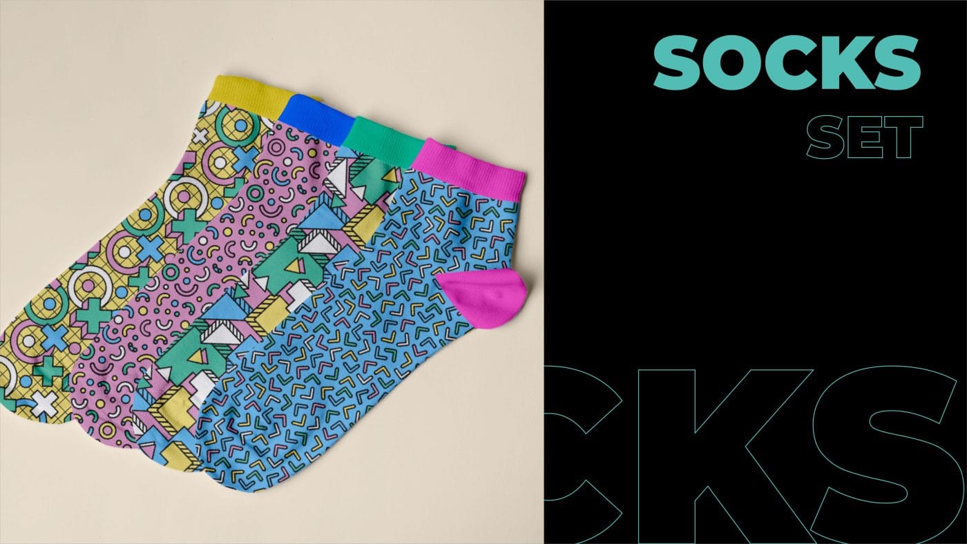 colorful socks set
