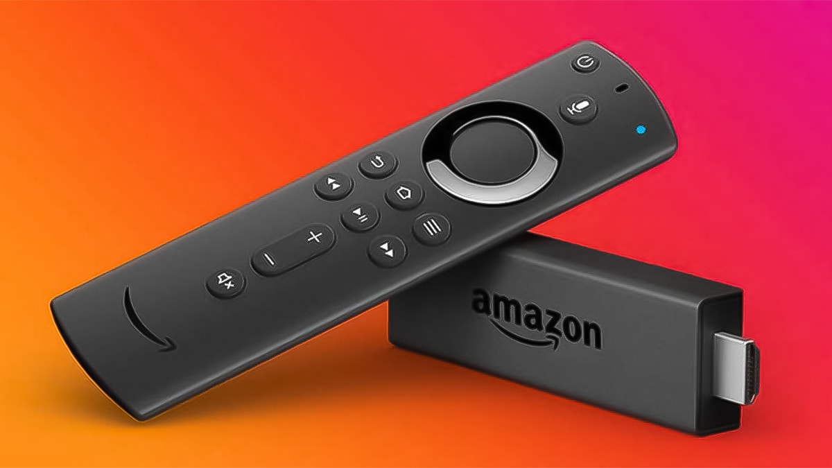 Amazon fire stick with its remote. 