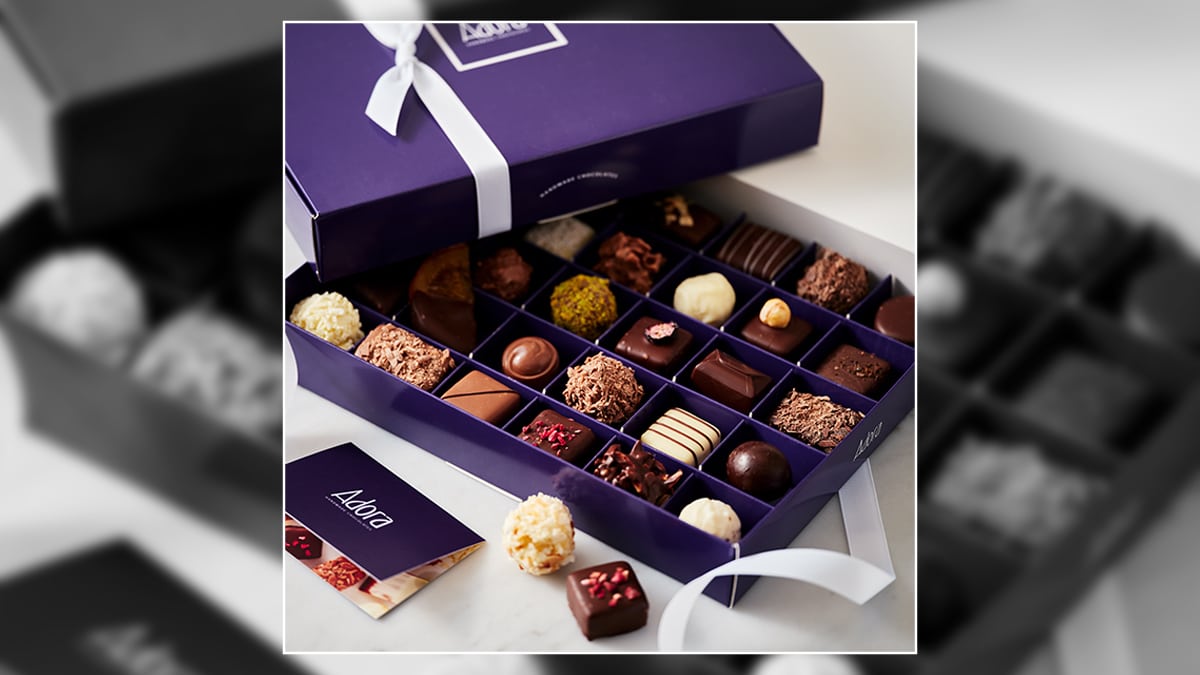 Handmade chocolate box for anniversary