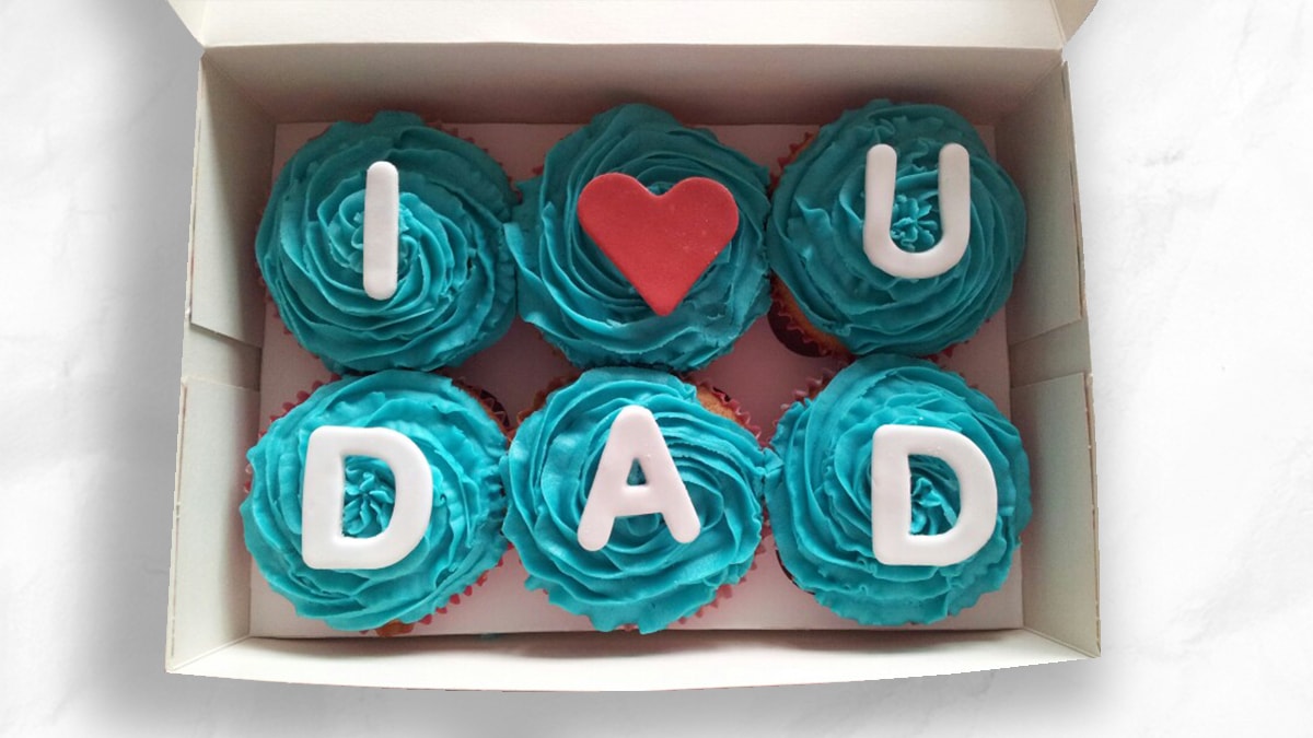 I love you Dad cupcakes in a box