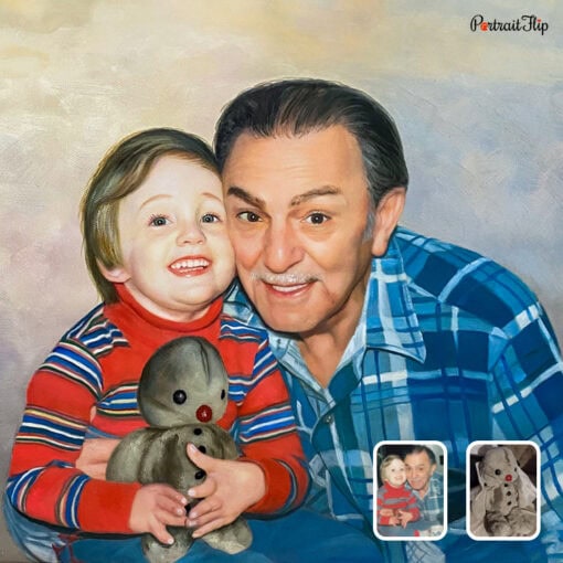 GrandParents & GrandChildren Pastel Paintings