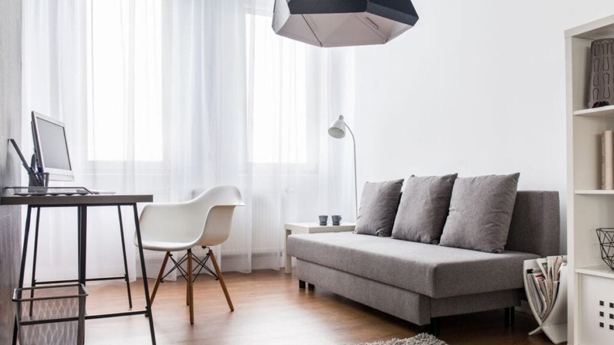 Living room interior with sophisticated furniture.