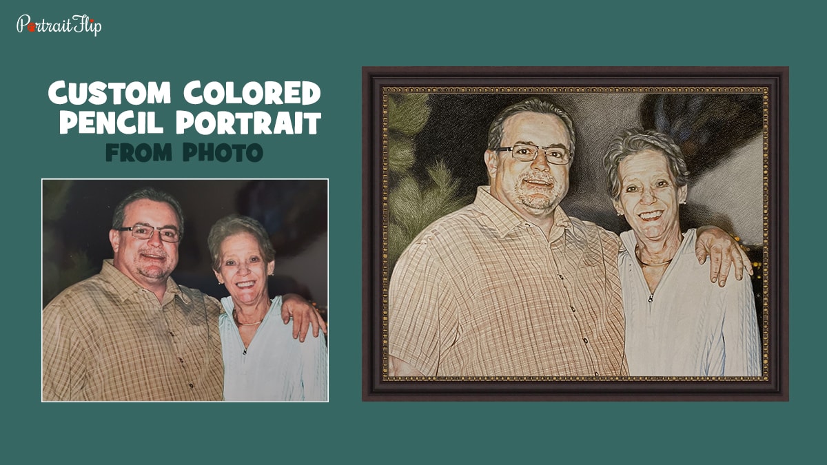 Custom colored pencil portrait by PortraitFlip